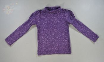 Tee-shirt sous-pull jersey violet étoiles Du Pareil Au Même 4 ans 102 cm fille