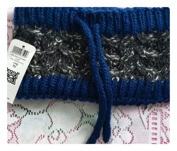 Cache-cou bleu et gris - chaud et tendance pour l'hiver, Tape à l'œil, neuf, taille unique