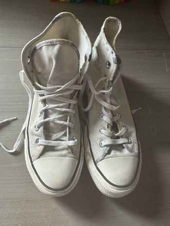 Basket converse blanche plateforme