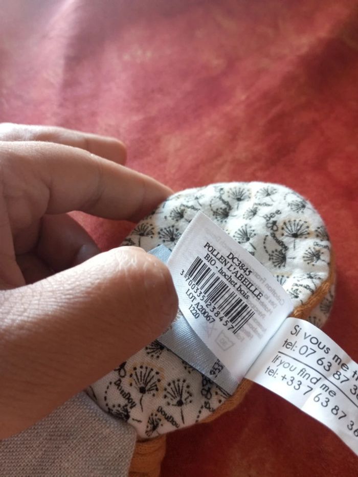 Doudou hochet bois Pollen l'abeille - photo numéro 5