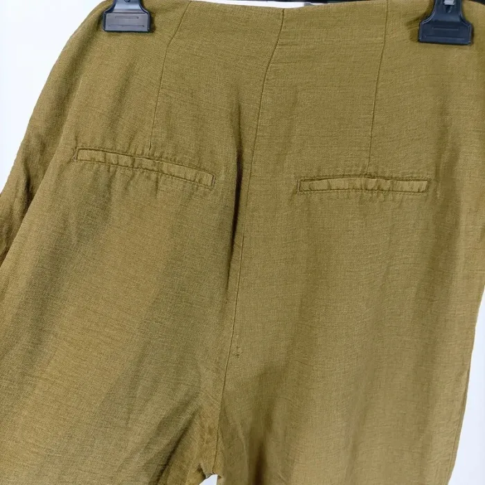 Pantalon vert kaki paper bag taille haute Promod Taille M estimée A379 - photo numéro 9