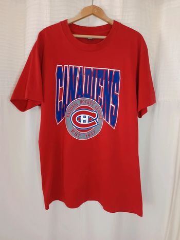 T-SHIRT vintage hockey "Canadiens" LNH taille XL
