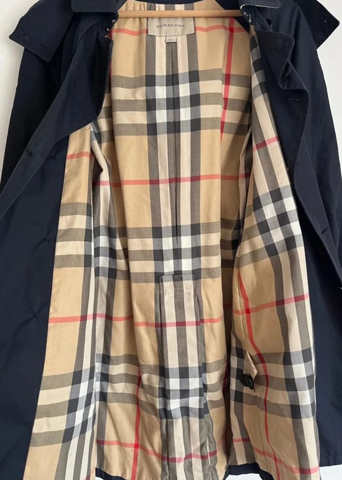 Trench bleu marine Burberry - photo numéro 5