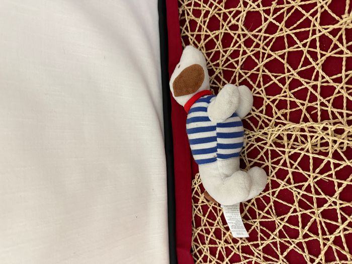 Peluche chien JACADI marinière bleu blanc rouge - photo numéro 6