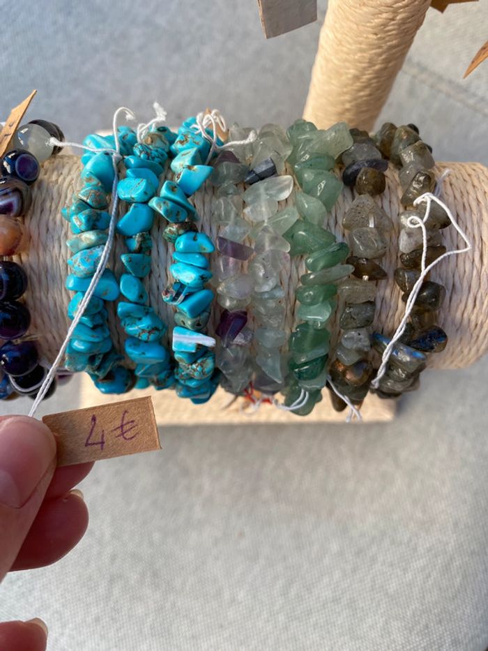 Bracelet en pierres fluorines multicolore x1 - photo numéro 2