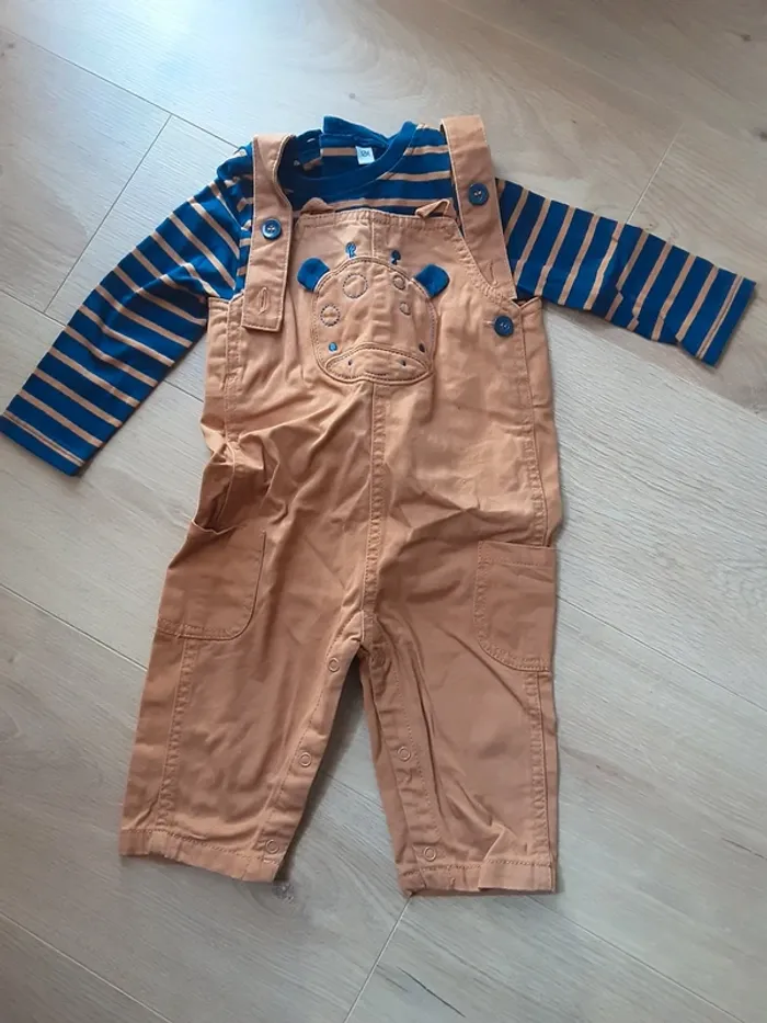 Ensemble 2 pièces girafe - Taille 12 mois - Neuf