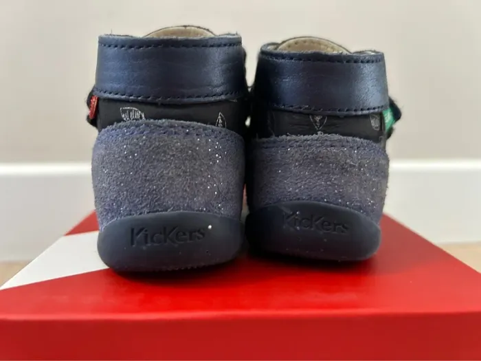Kickers bonkro-2 en cuir marine imprimé 21 - photo numéro 5
