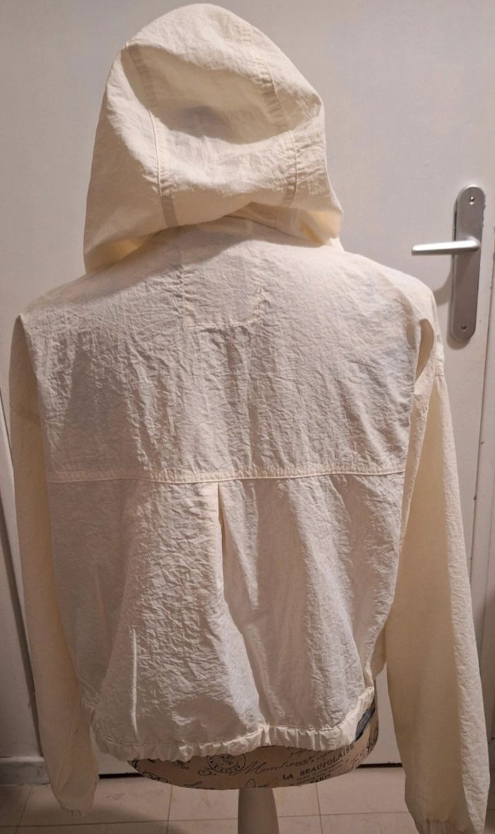 Blouson écru court zippé avec une capuche taille 38 - photo numéro 5