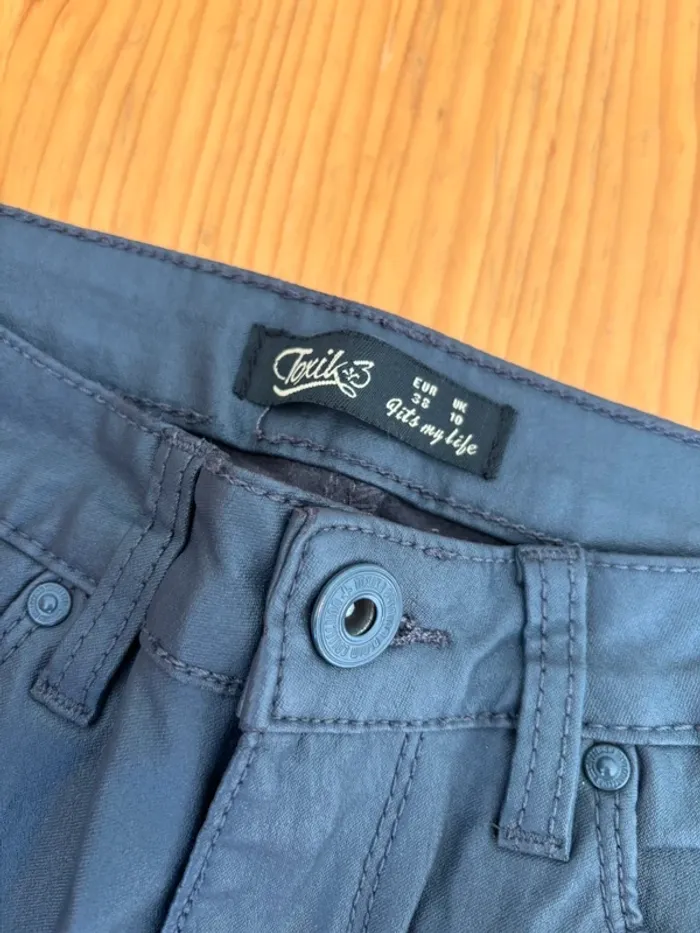 Pantalon enduit gris mat Toxik - photo numéro 7