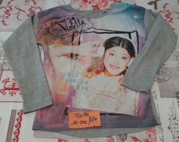 T shirt manches longues violette 10 ans