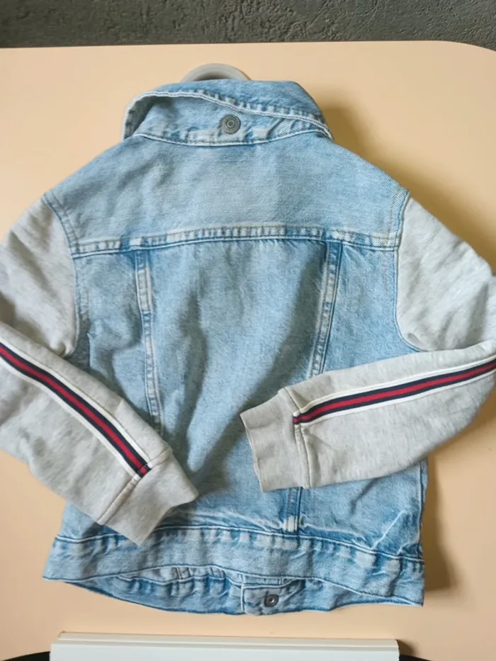 Veste jean manches tissu garçon 5 6 ans Denim& denim - photo numéro 4