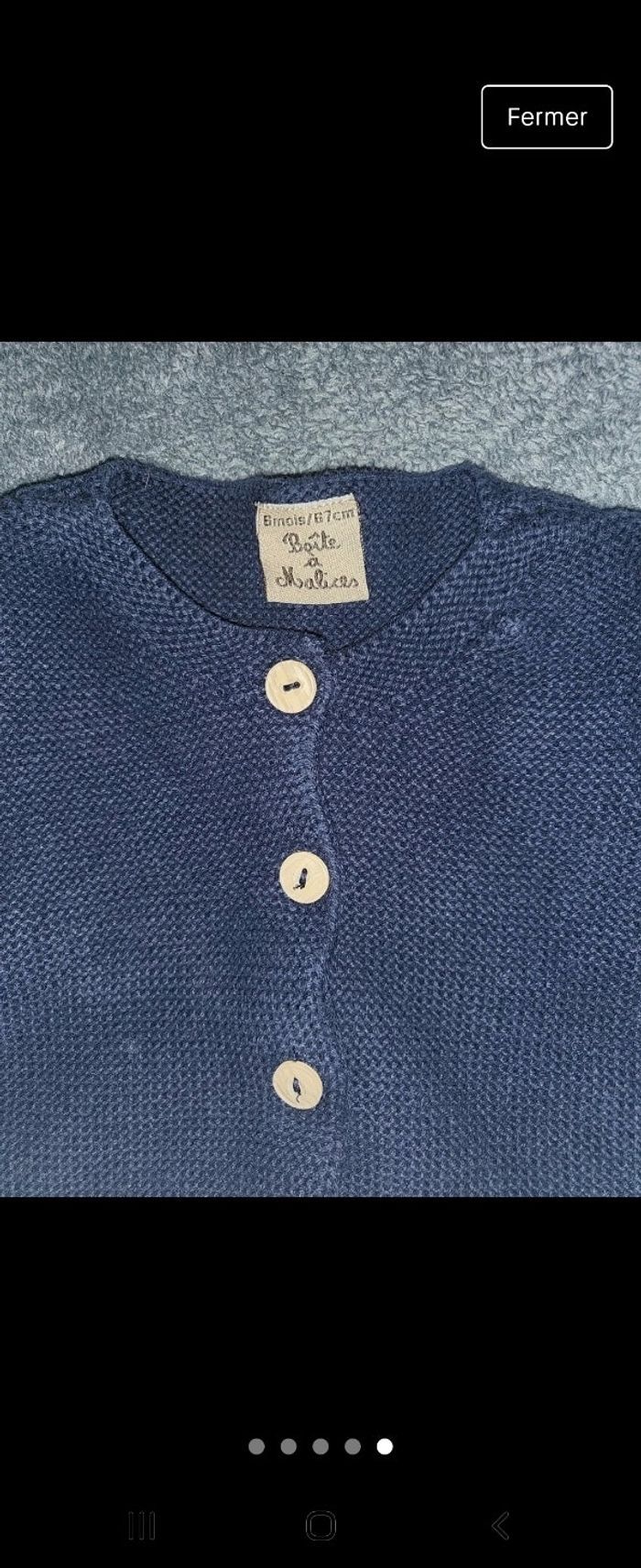 Ensemble robe et gilet fille 6 mois - photo numéro 5