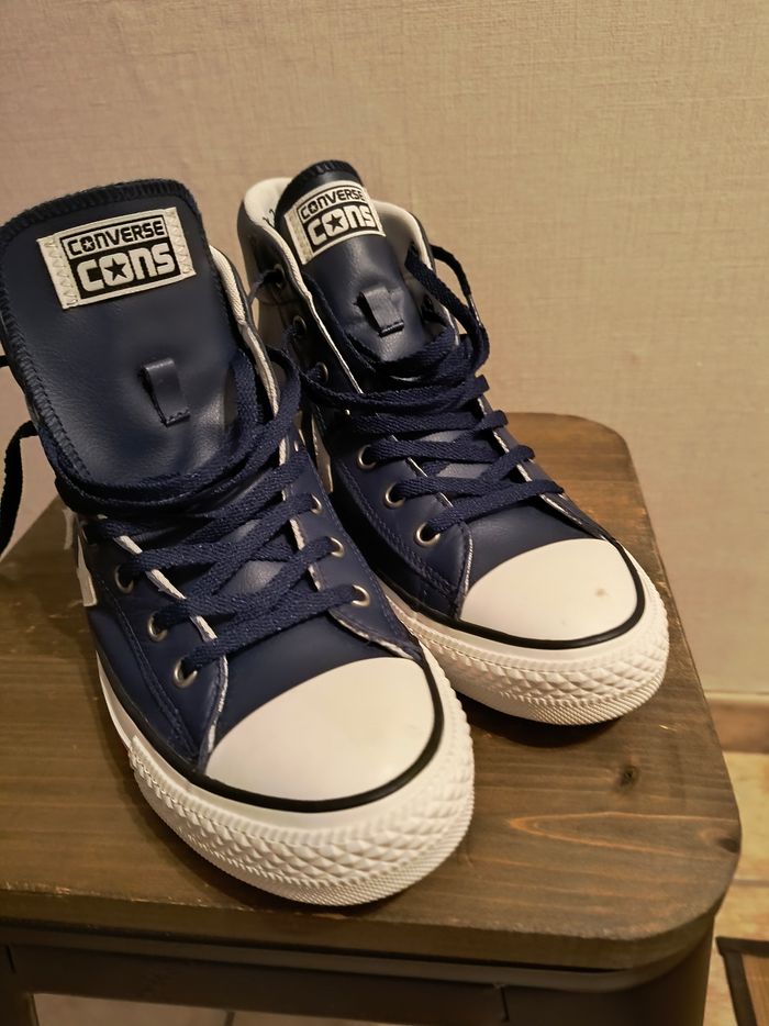 Baskets montantes converse bleu marine 39 - photo numéro 4