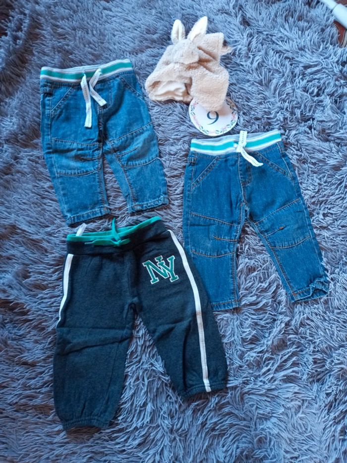 Lot de 3 pantalons garçon 74