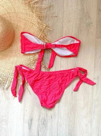 Magnifique maillot de bain bustier à pois