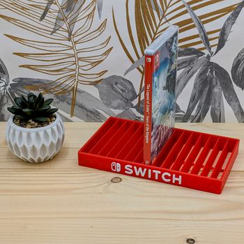 Nintendo Switch Support 15 boitiers rouge & blanc