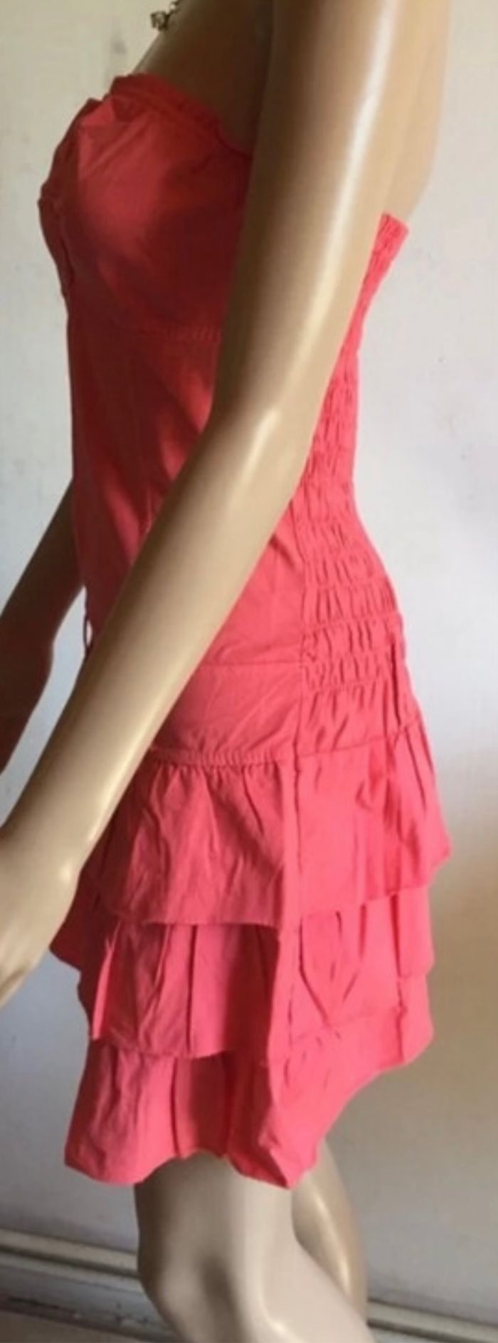 Robe Bustier Couleur Corail Taille 36 - photo numéro 4