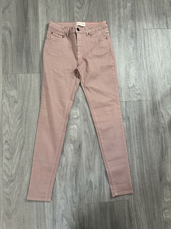 Jean denim skinny slim rose poudré délavé American Vintage T27 36/38 S/M