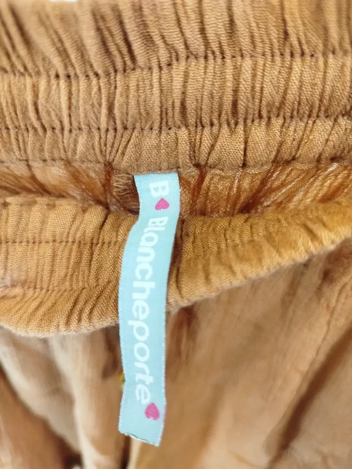 Short Marron glacé T 36 Blanche porte ajustable avec élastique A326 - photo numéro 4