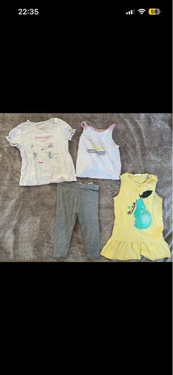 Lot robe legging t-shirts 18 mois