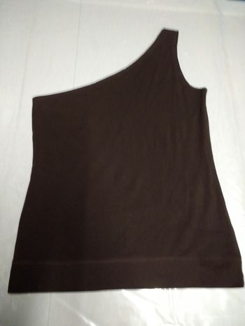 Débardeur femme à une bretelle de couleur brune de marque camaïeu taille XL