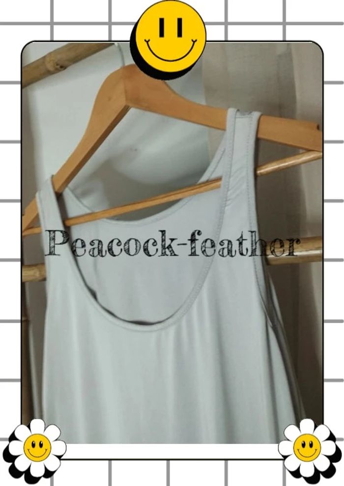 Robe moulante grise bandes blanches 40 - photo numéro 2
