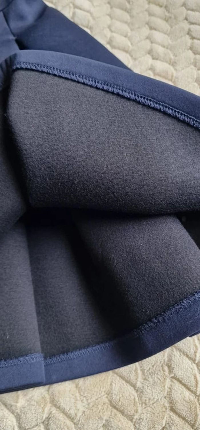 Robe Comptoir des cotonniers neoprene bleu marine courte patineuse taille 38 - photo numéro 8