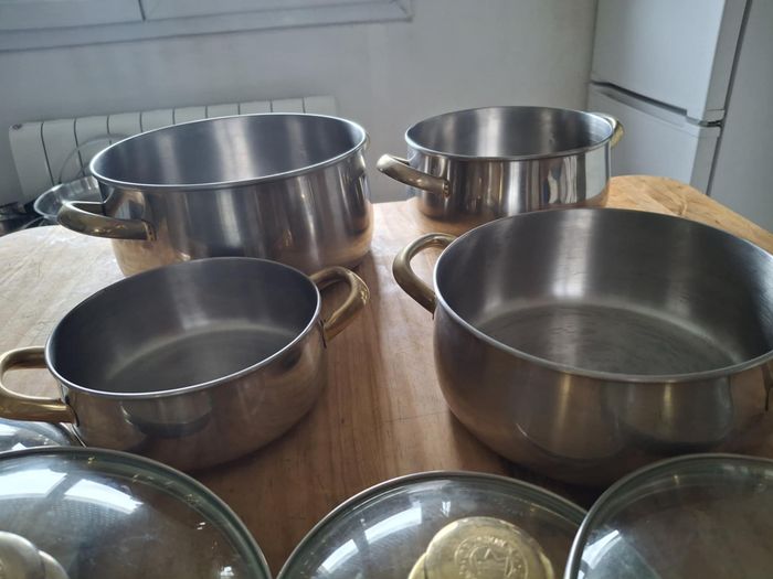 4 faitouts, casseroles en inox 18/10 très bon état - photo numéro 2
