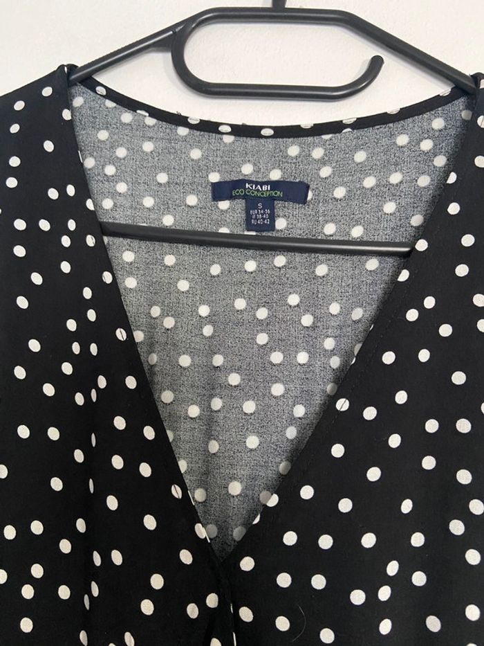 Robe Kiabi noire à pois blancs - photo numéro 6