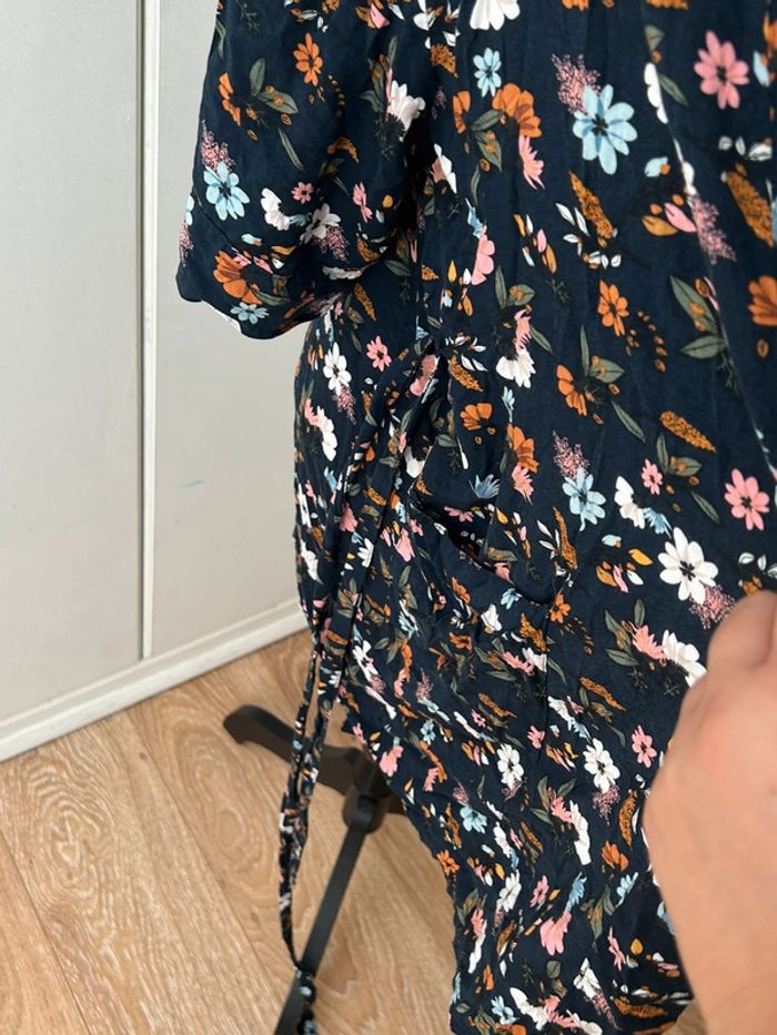 Haut tunique longue kimono - bleu - en viscose taille M - photo numéro 9