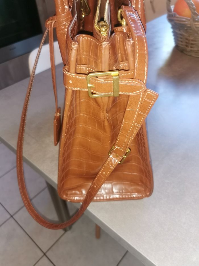Sac Zara marron imitation croco - photo numéro 3