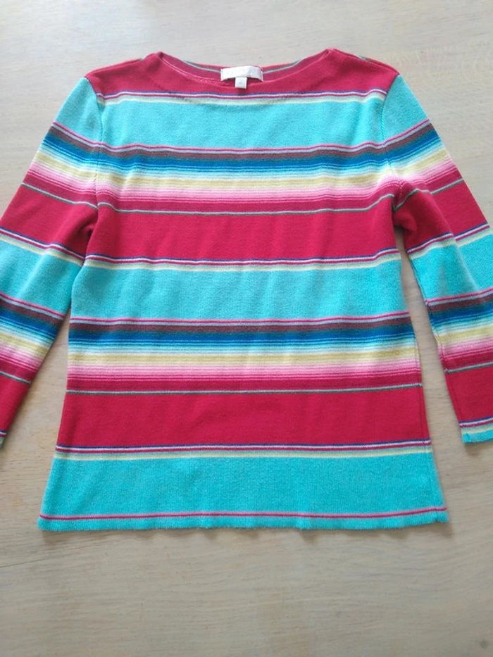 Pull fin multicolore taille 2