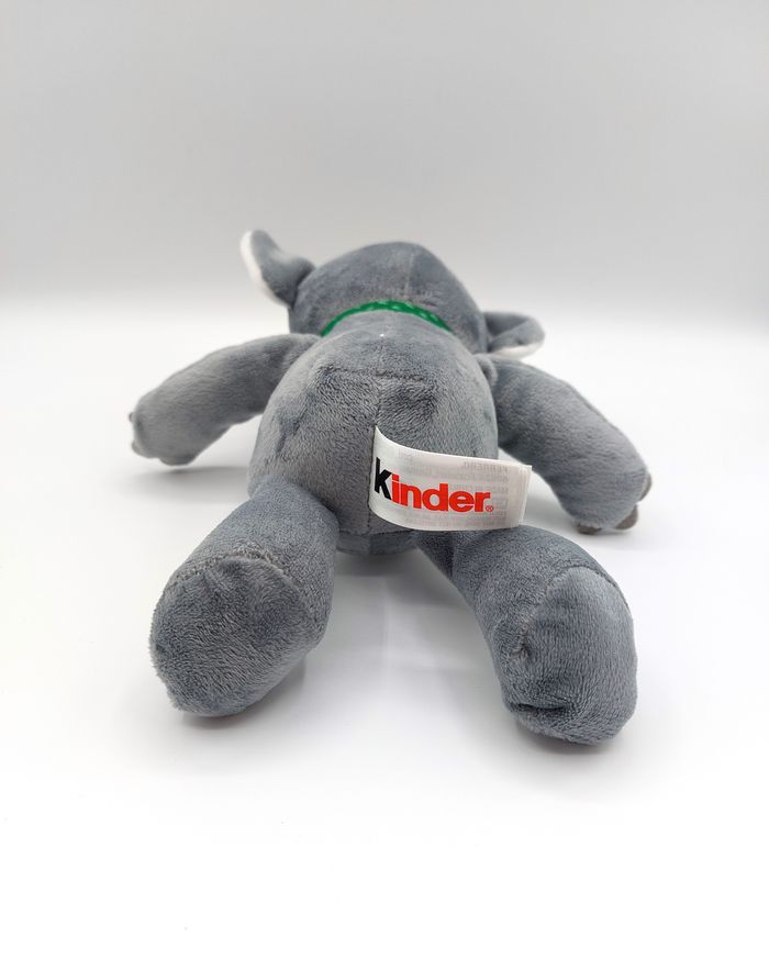 Peluche doudou koala gris blanc KINDER Ferrero écharpe verte 24 cm yeux durs - photo numéro 3
