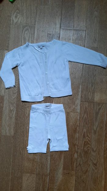 Lot Gilet et legging court 9 mois