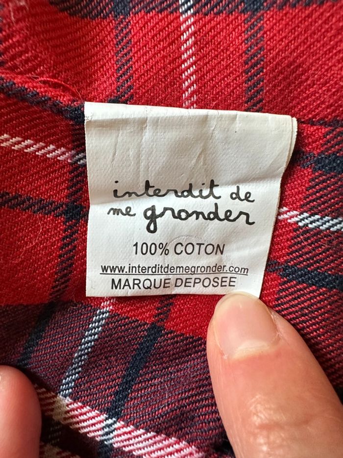 Veste caban Interdit de me gronder anglaise rouge 12 mois - photo numéro 5