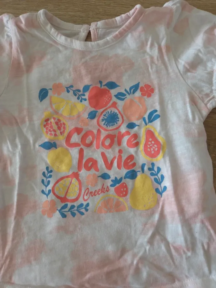 Tshirt Colore la vie 12 mois - photo numéro 2