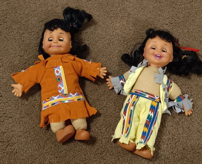 Lot 2 poupée amérindienne indienne - photo numéro 2