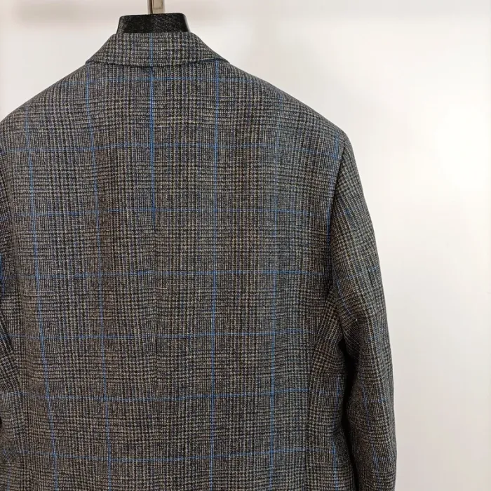 Veste à carreaux en lin Collection Premium - Taille 50 A490 - photo numéro 10