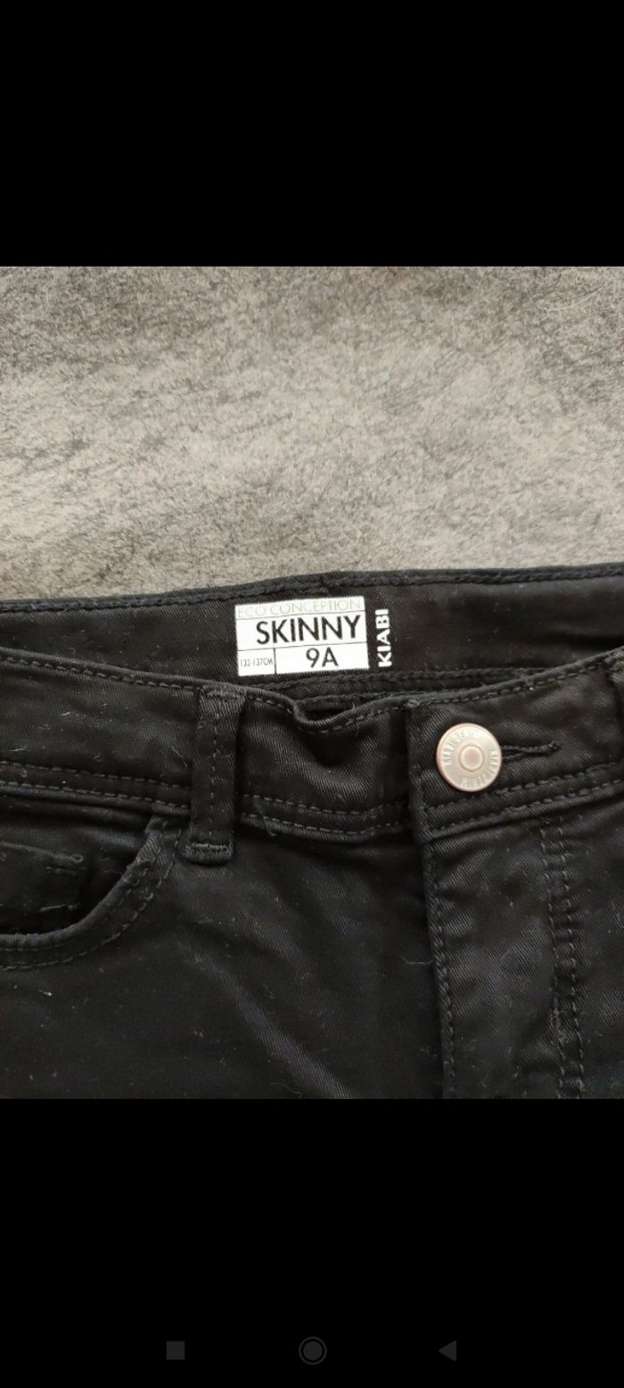 Pantalon jeans fille skinny noir taille 9 ans neuf jamais porté - photo numéro 2