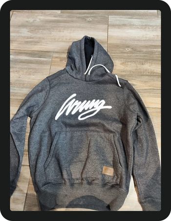 Sweat à capuche gris Wrung Taille S