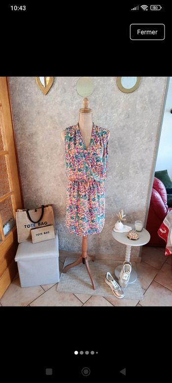 Robe à fleurs multicolores 