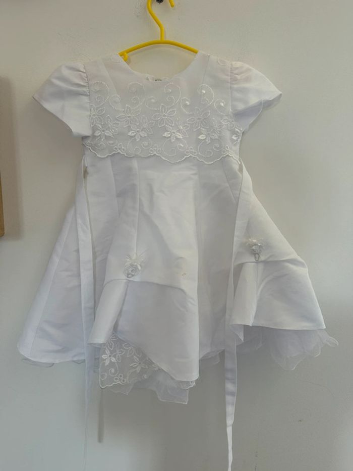 Robe de cérémonie fille blanche 18 mois