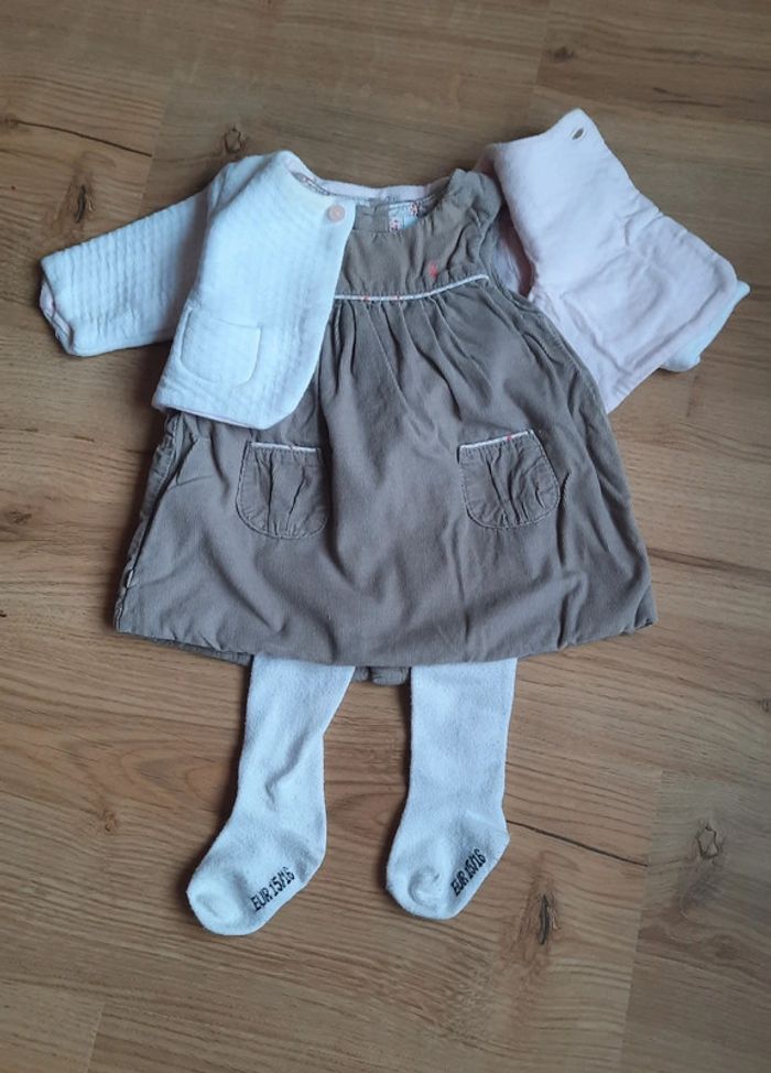 Ensemble robe et gilet Obaibi 1 mois
