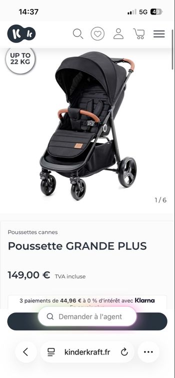 poussette kinderkraft