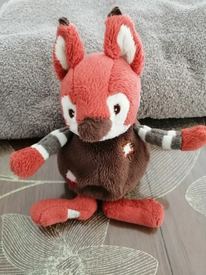 Bukowski Sweden Sos Doudou Renard Jumpy Orange Marron 15 Cm