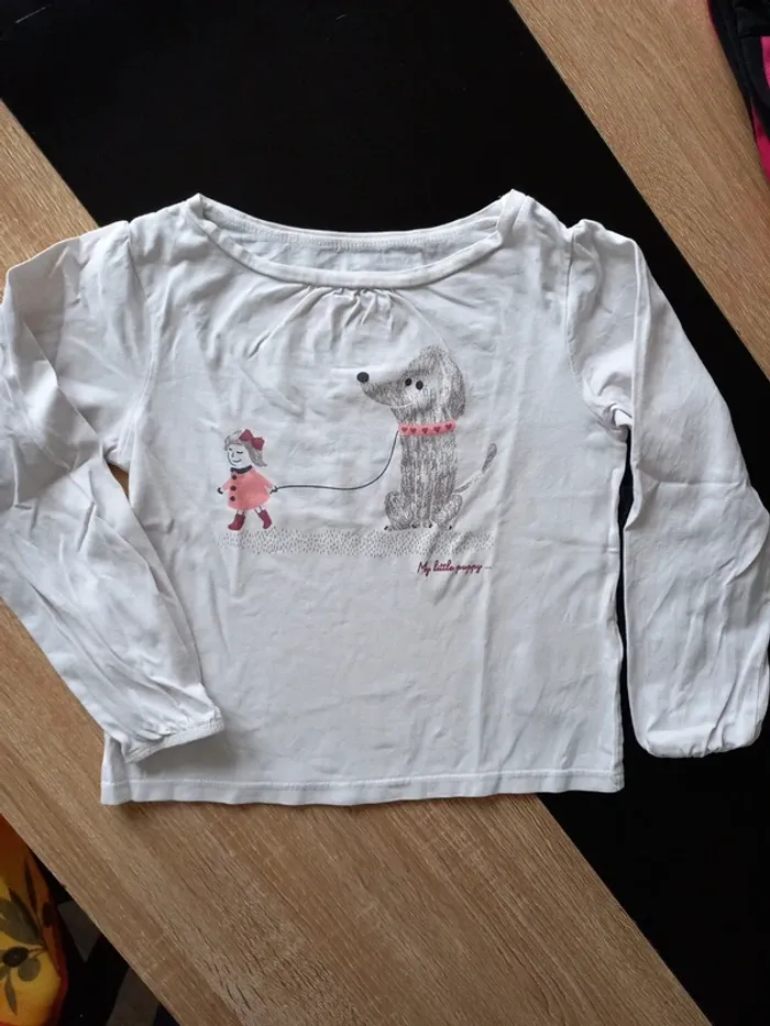 Tee-shirt manches longues fille 8 ans - photo numéro 2