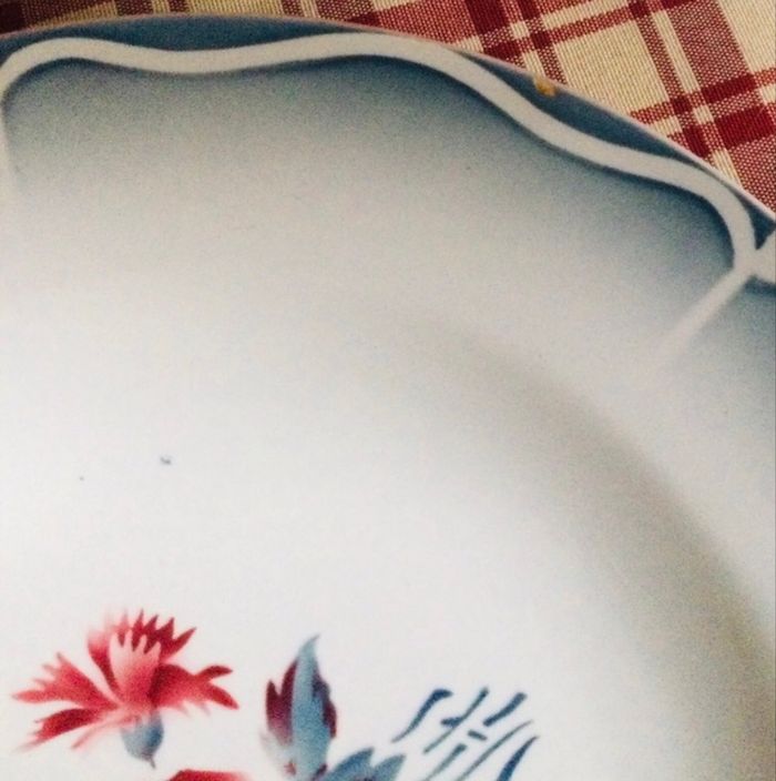 4  assiettes creuses digoin sarreguemines  France collection Nina rosa - photo numéro 4