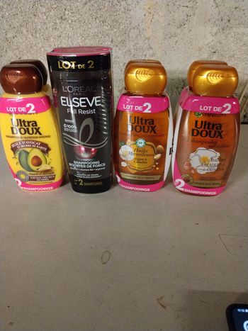 Lot shampoings Garnier et L'Oréal Paris elseve 