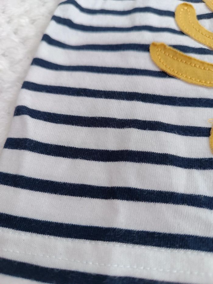 🔸 Tee-shirt Manches Courtes Rayé Crabe - 24 Mois🔸 - photo numéro 4