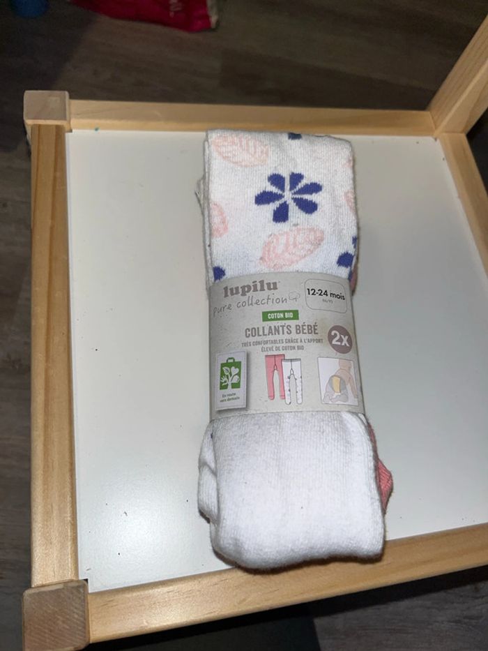 Lot de 2 paires de collant bébé